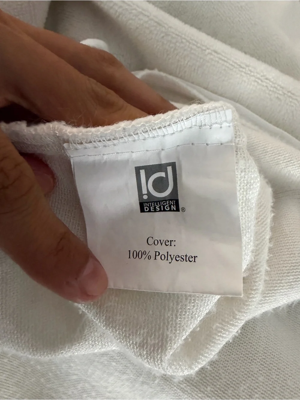 Southern Living At Home Cream Plush Sherpa Queen Duvet Cover